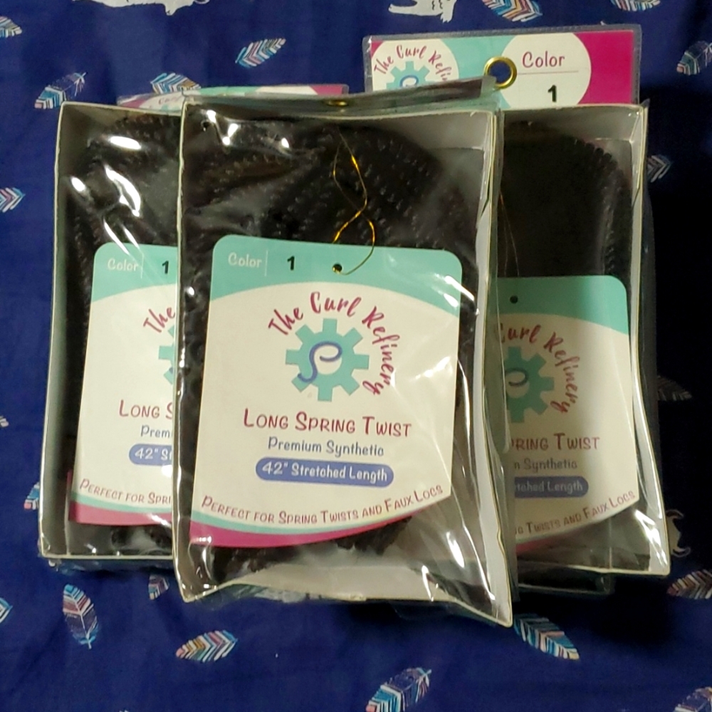 5 pack bundle of Long Spring Twist hair 42 inches from The Curl Refinery